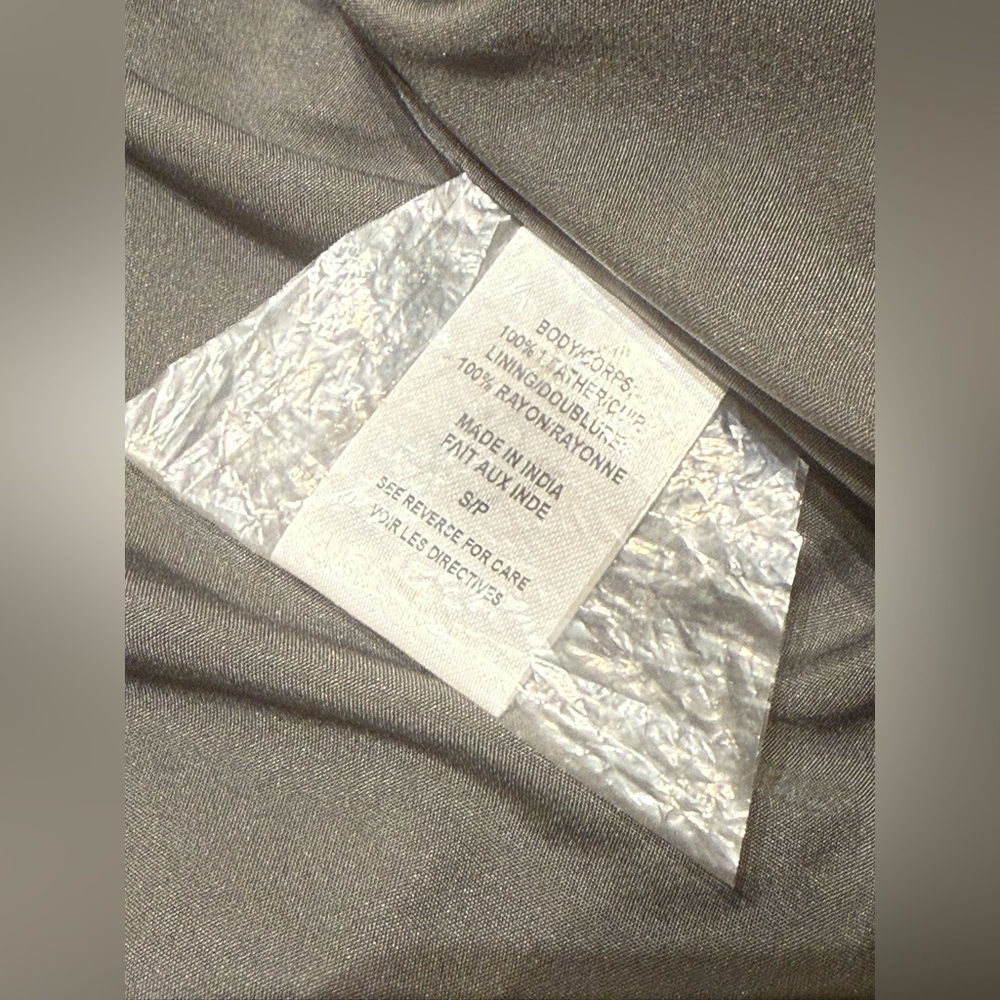 NWT Cami NYC Shimmering Metallic Silver Leather Bomber Moto Jacket Size S - Picture 8 of 11